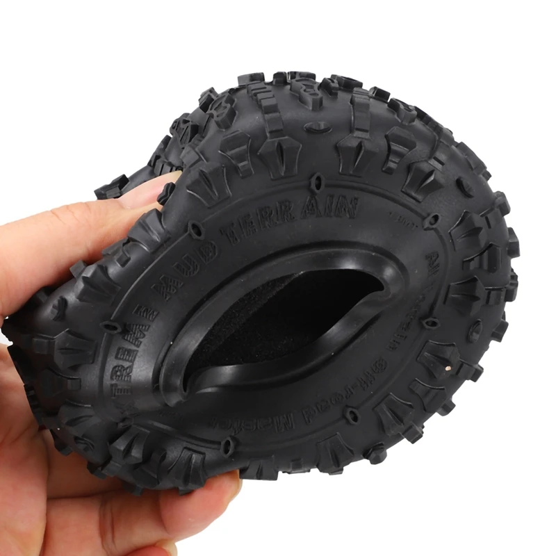 4PCS 122MM 1.9 Rubber Tires Wheel Tyres For 1/10 RC Crawler Car Traxxas TRX4 RC4WD D90 Axial SCX10 II III Redcat MST