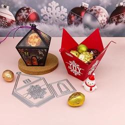 Christmas Holiday Lamp Gift Box Candy Box Metal Cutting Die Cut Jewelry Display Card Handmade Card Template Dies Cutting Dies
