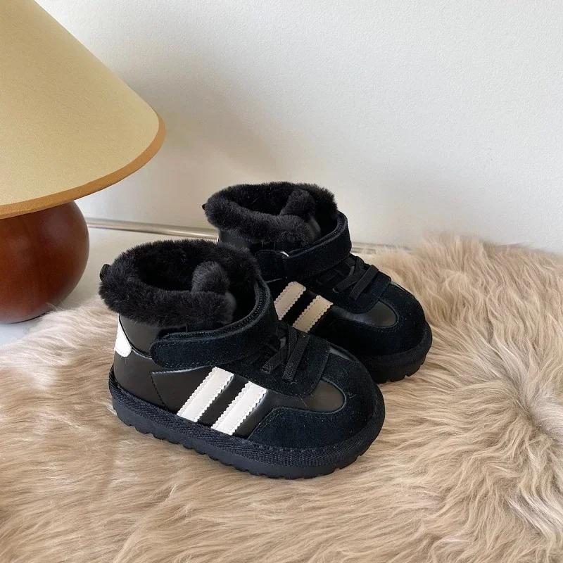 아동부츠 Baby Walking ShoesChild Snow Boots Winter Boots Boy Fur Integrated Cotton Shoes Non Slip Girl Ankle Boot Padded Boots 유아부츠