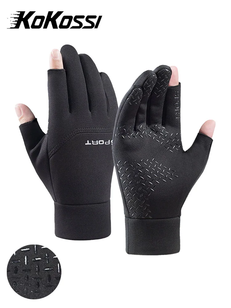AliExpress kokossi KoKossi Winter Fishing Non-slip Gloves Windproof Waterproof Touchscreen Gloves Thermal Fleece Outdoor Sports Cycling Gloves