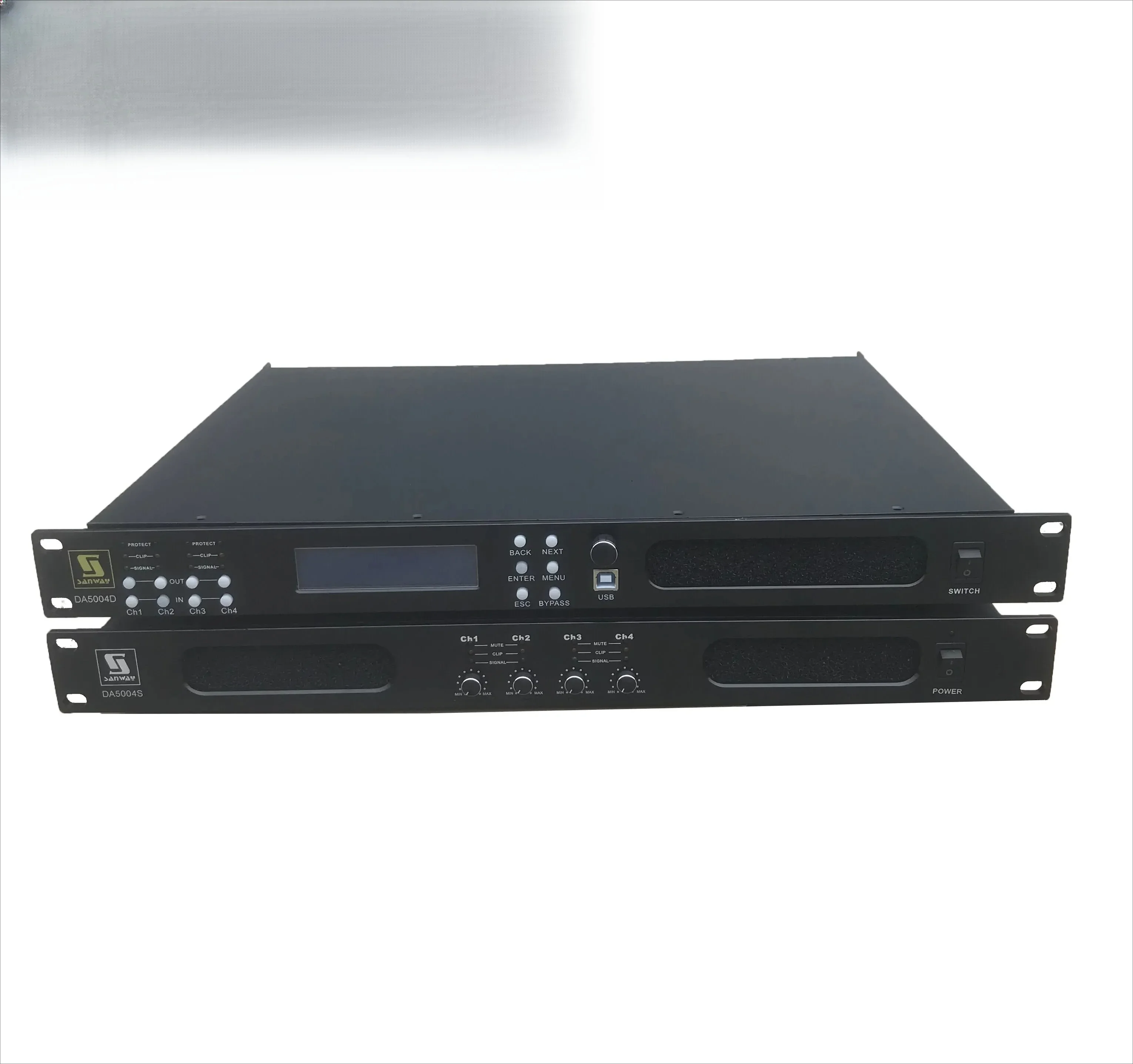 

Профессиональный усилитель звука DA5004S 3600 Вт, 1U, класс D, четырехканальный, для сценических акустических систем, видео и светового оборудования