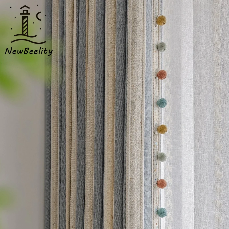 Korean Style Ins Style Boys and Girls Bedroom Curtains Children's Room Curtains for Living Dining Room Bedroom Custom Size Decor