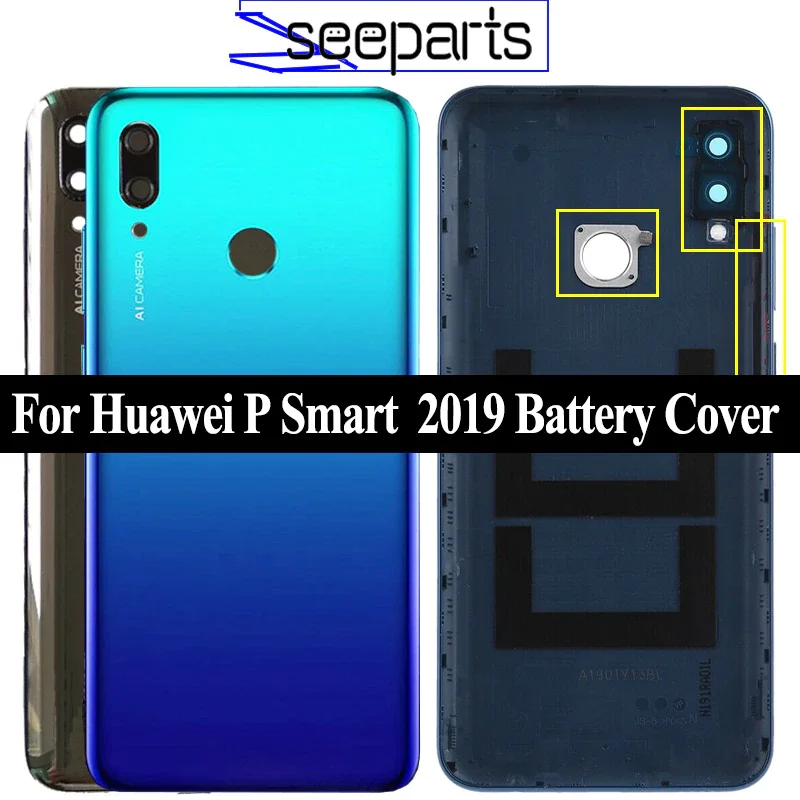 For Huawei P Smart 2019 POT-LX3 POT-L23 POT-LX1 POT-L21 POT-LX2 Back Battery Cover Door Housing case Rear Glass parts