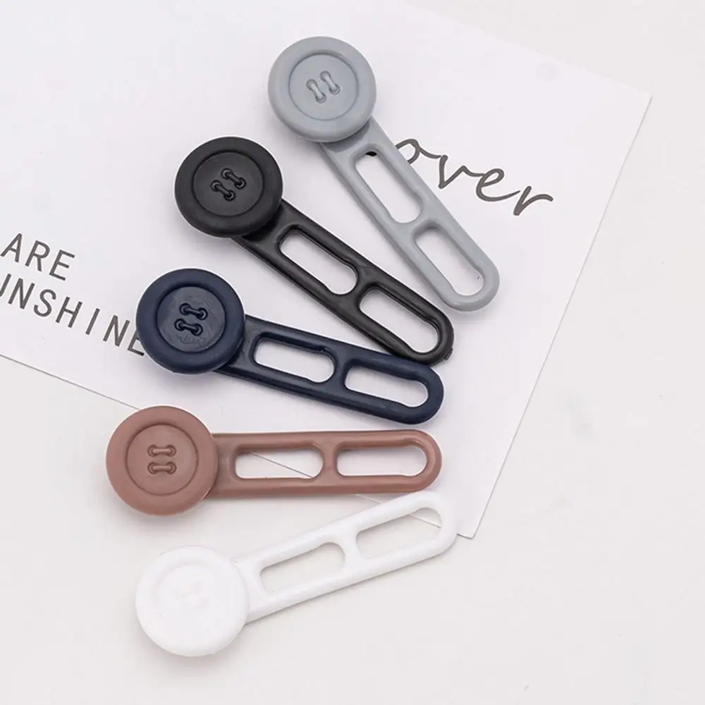 10Pcs Elastic Pants Extender Buttons Neck Extender Lengthen Buckle Collar Button Extender Flexible Neck Relief Tight Collars