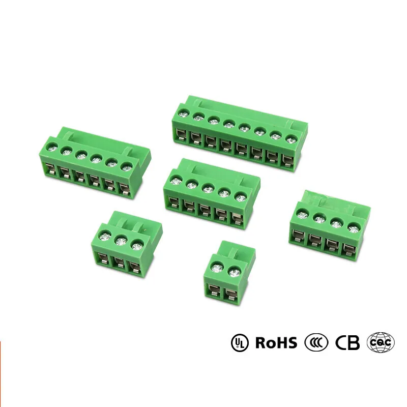 10pcs HT508K HT5.08 Plug-In Terminal Block HT5.08Mm 2/3/4/5/6/8P Plug Connector