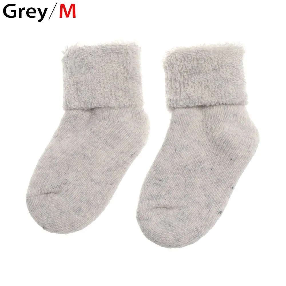 0~8 Years Soft Candy Colors  Woolen Socks Childen  Stocking Thick Warm Snow Floor Socks