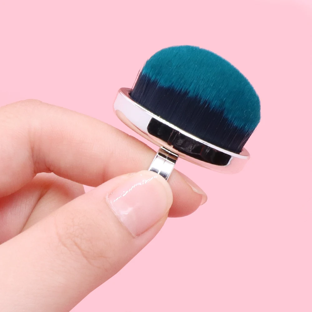 Nagelbürste in Ringform, Nagelkunst-Puderentferner-Bürste, Nagelstaubbürste für Salon und Heimgebrauch