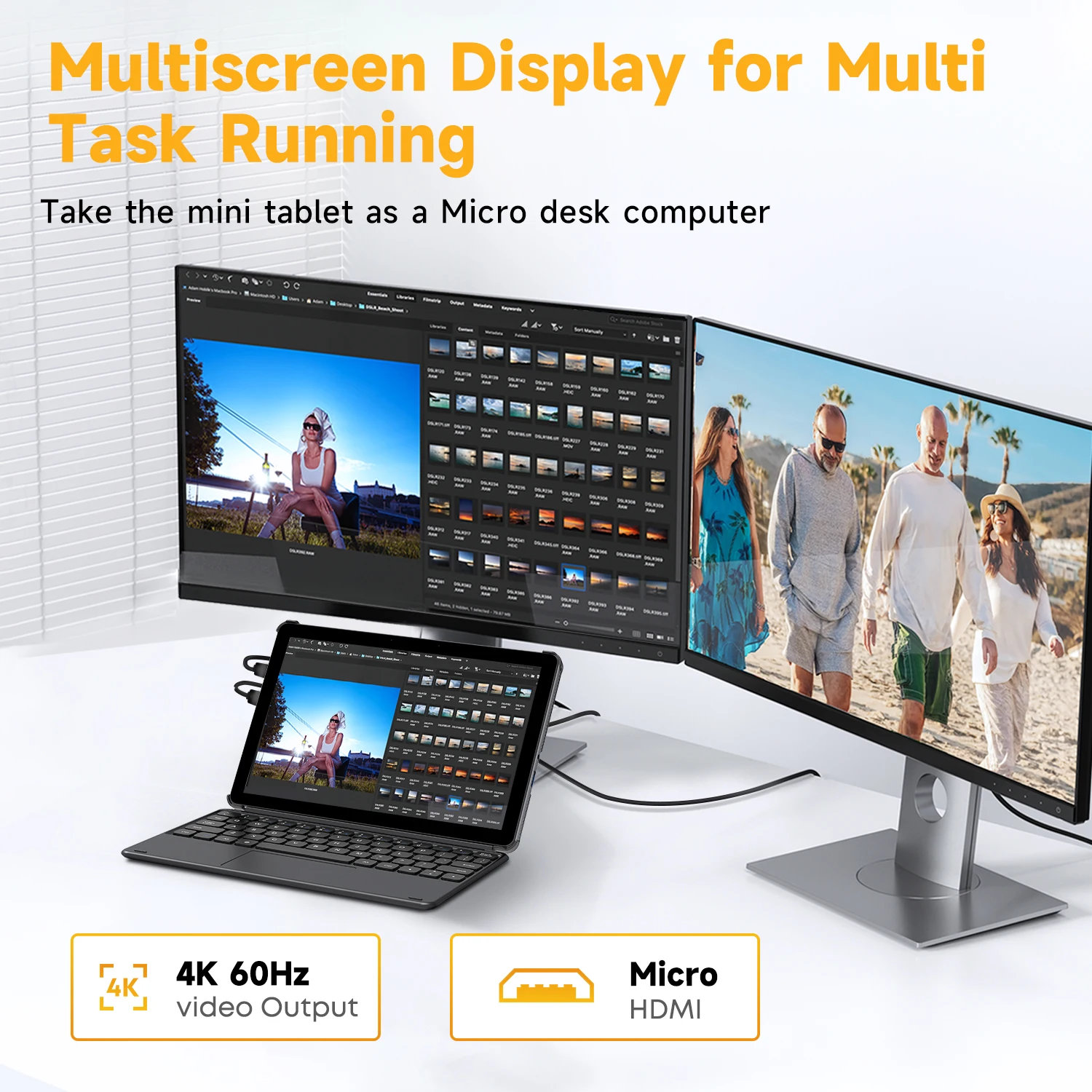 Tablet CHUWI Hi10 X1/X2, ekran FHD 10,1 cala, czterordzeniowy procesor N100/i3-10100Y, 8 GB RAM, 256 GB ROM, tablety z systemem Windows, tablet PC 2 w 1 — zdjęcie produktu 3