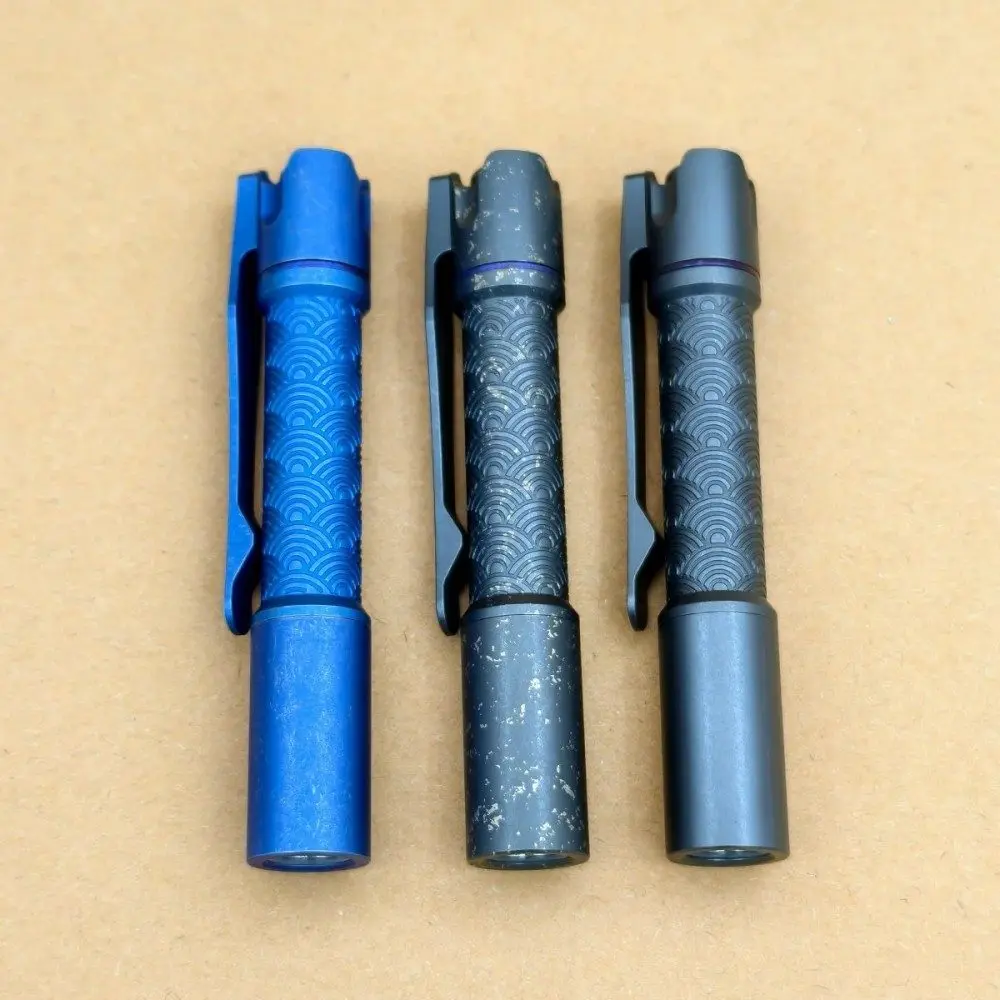 Reylight Pineapple Mini MK3-Ti Seigaiha- Anodized EDC Flashlight