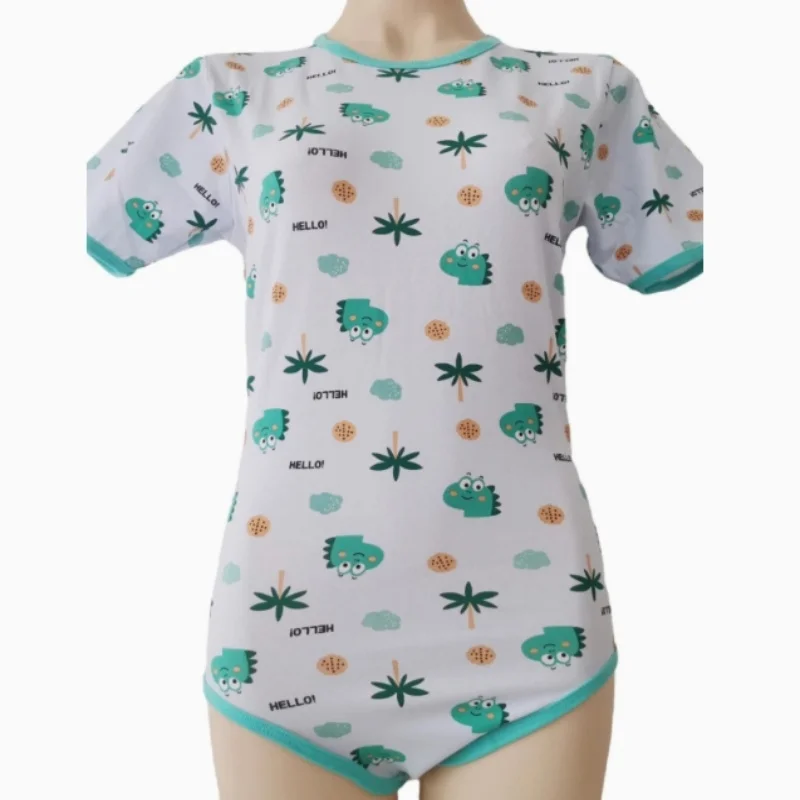 

Cute Cartoon printing Onesie Pajamas Adult Baby Jumpsuit Snap Button Abdominal Onesie Fetish Couple Adult Onesie