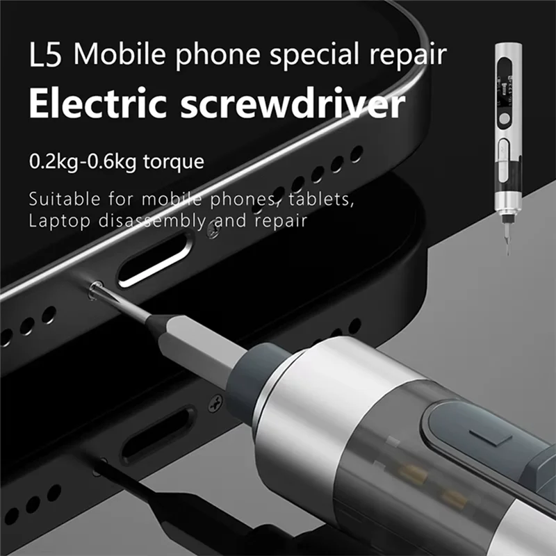 

A02F-Torque Electric Screwdriver Magnetic Screwdriver Bit Phone Watch Laptop Mini Repair Precision Screwdriver Set