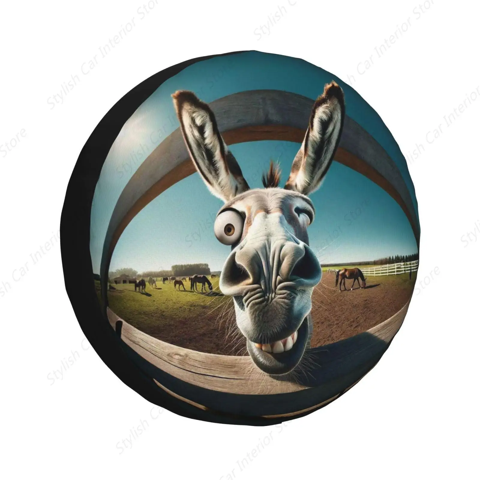 Funny Mule Spare Tire Wheel Cover For Car Truck Suv Camper Trailer Universal Fit Rv Jp Fj Unique Graphic For Cowboy