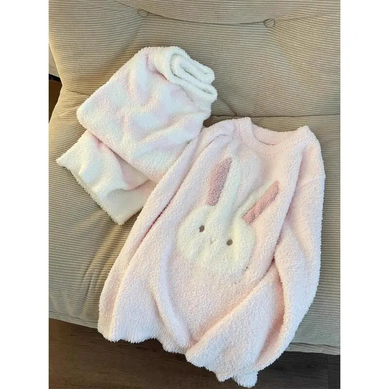 

Женская одежда, пижамы, зимние утепленные, сохраняющие тепло, для отдыха, для дома, для сна, модный изысканный костюм, минималистичный