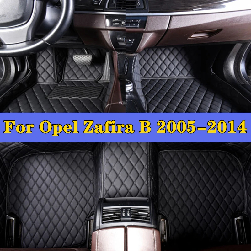 Car Foot Pads For Opel Zafira B 2005-2014 Car Interior Accessories Protective Pad Custom Auto Floor Mats Automobile Carpet Cover