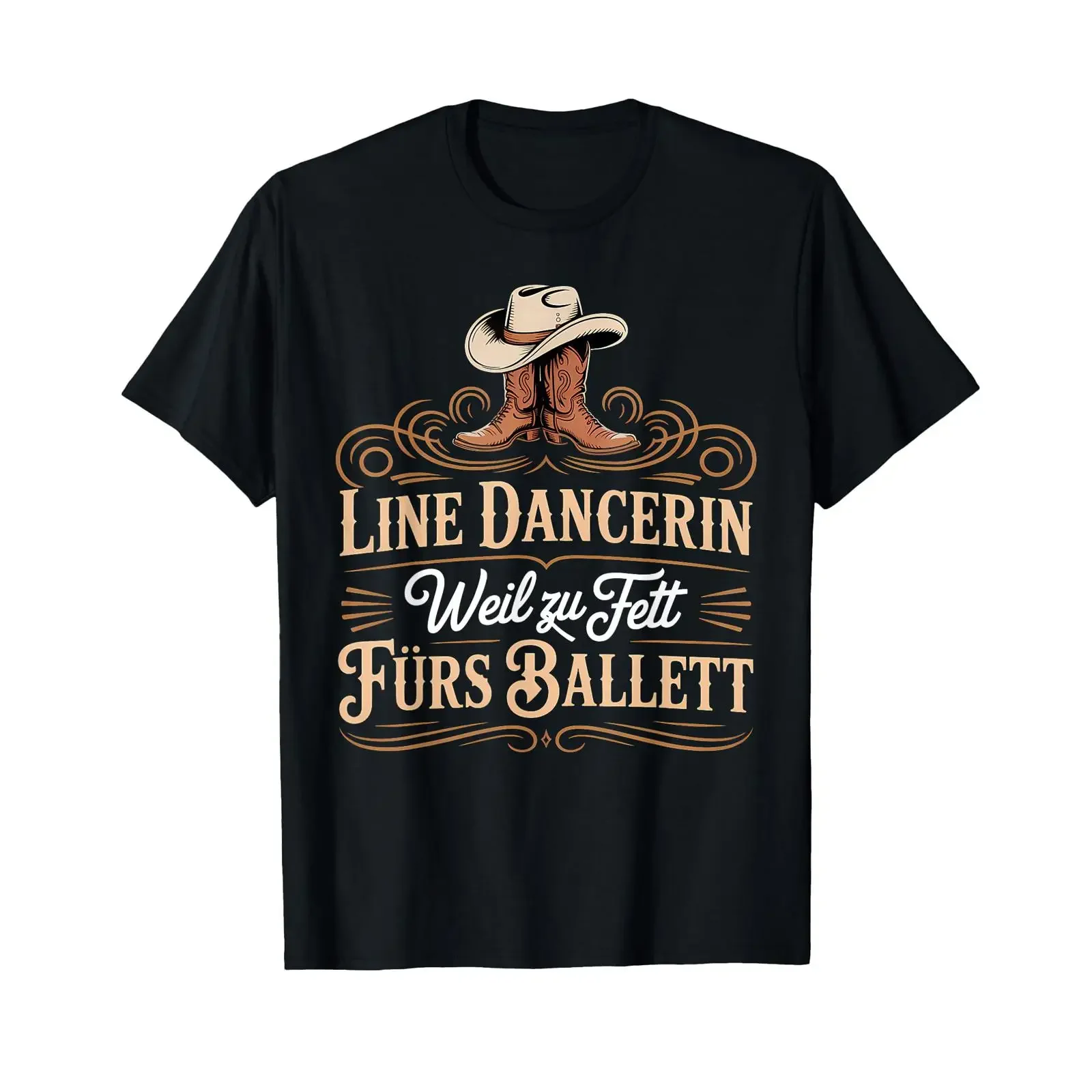 Line Dancerin Weil Zu Fett Fürs Ballet T Shirt vintage Washed Stylish homme Casual Comfortable Breathable Soft fashion