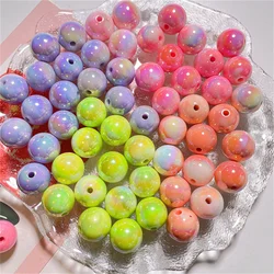 16mm Colorful Round Lovely Beads Beautiful Girl Handmade Diy Beaded Korean Fashion Bracelet Hair Accessories Beads Material.