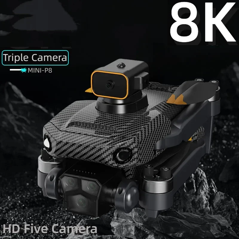 P8 Pro 4K Drone Professional Obstacle Avoidance 8K DualHD Camera 5G Brushless Motor Foldable Quadcopter Gifts Toys