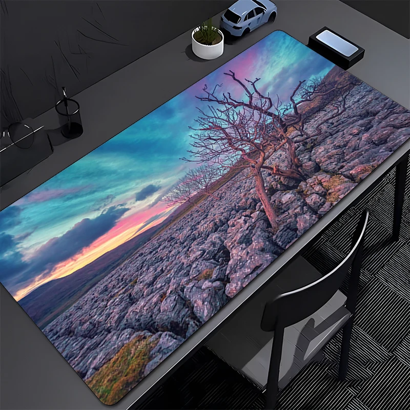 

Mouse Pad Anime Mousepad Natural Landscape Gaming Keyboard Pad Computer Desktop Mat PC Accessories Gamer Mausepad Office Carpet