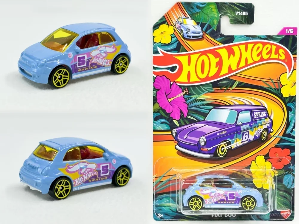 V1405 Hot wheels 1:64 EASTER ASST fiat 500 ford escort rs1600 mini cooper impreza wrx custom Volkswagen odlewany model samochodu ze stopu aluminium