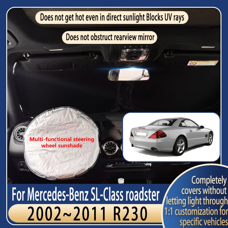 

Солнцезащитный козырек на руль для Mercedes-Benz SL-Class Roadster 2002-2011: летние охлаждающие аксессуары, солнцезащитный экран на лобовое стекло