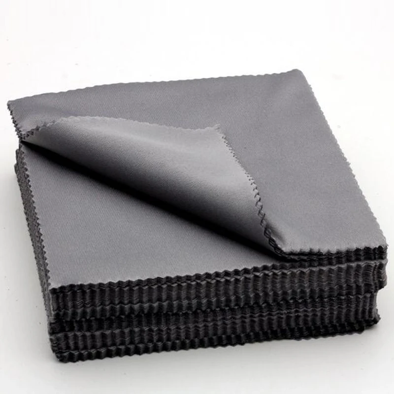 20/100 pcs lot Black Microfiber Sunglasses Eyeglasses Cleaning Cloth 13*13cm Glasses Eyewear Clean Lens Cloth Accessories