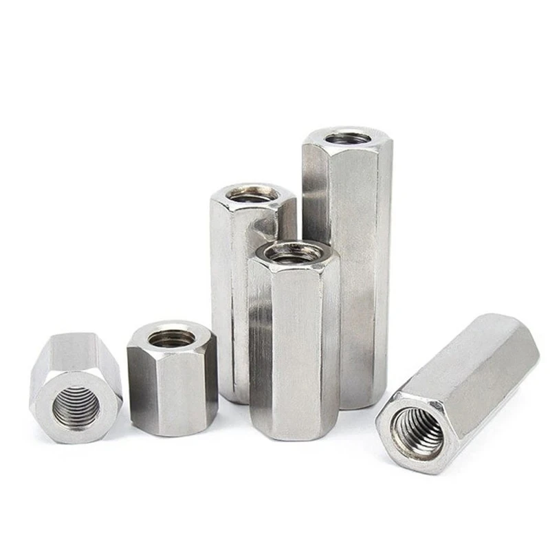 2/5/10PCS M2 M2.5 M3 M4 M5 M6 M8 M10 M12 304 Stainless Steel Hexagonal Support Spacer Long Rod Coupling Hexagonal Nut Bolt