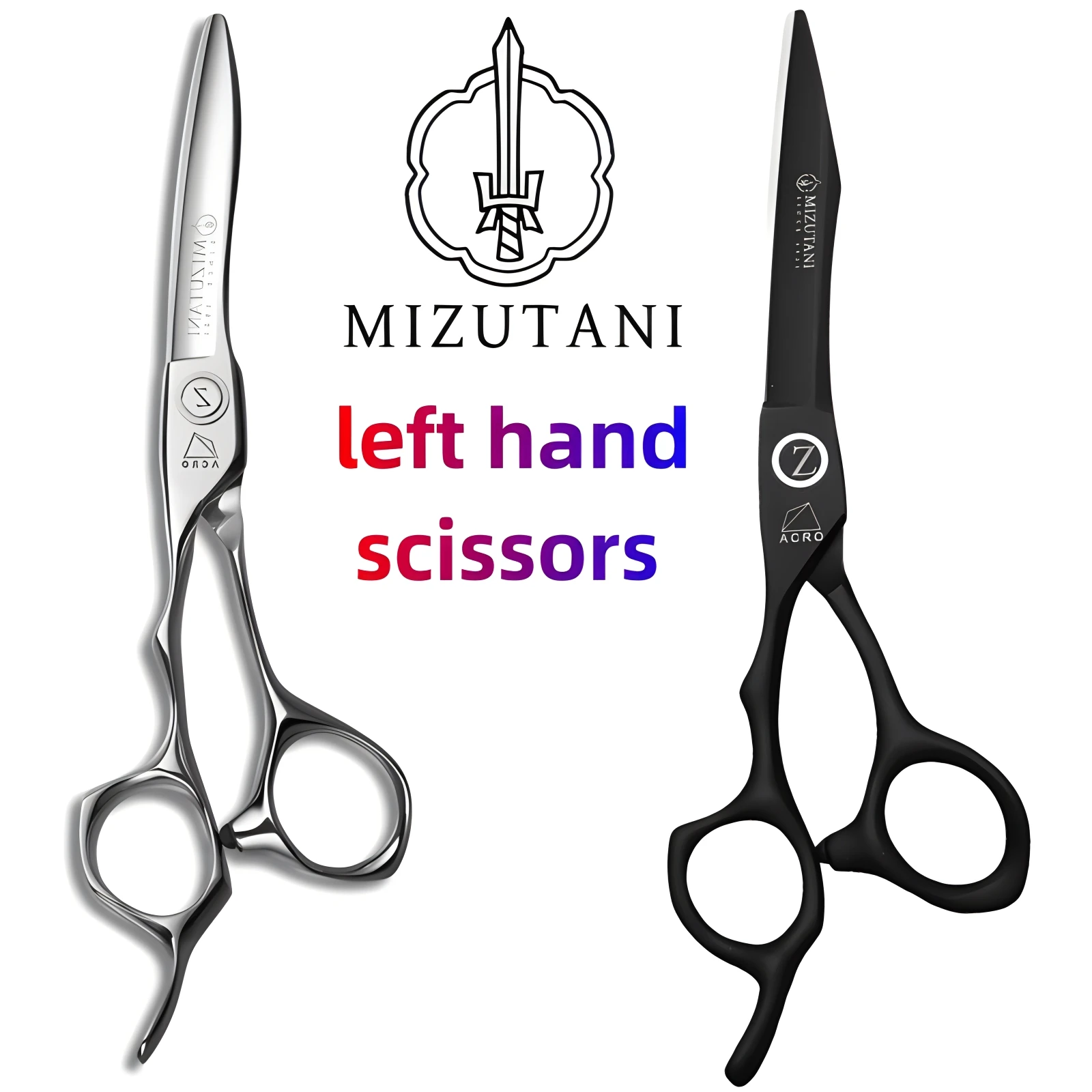 Japan MIZUTANI left hand scissor 6.0 inch 440C Material scissors Barber ShopProfessional hair scissors barber tools scissors set