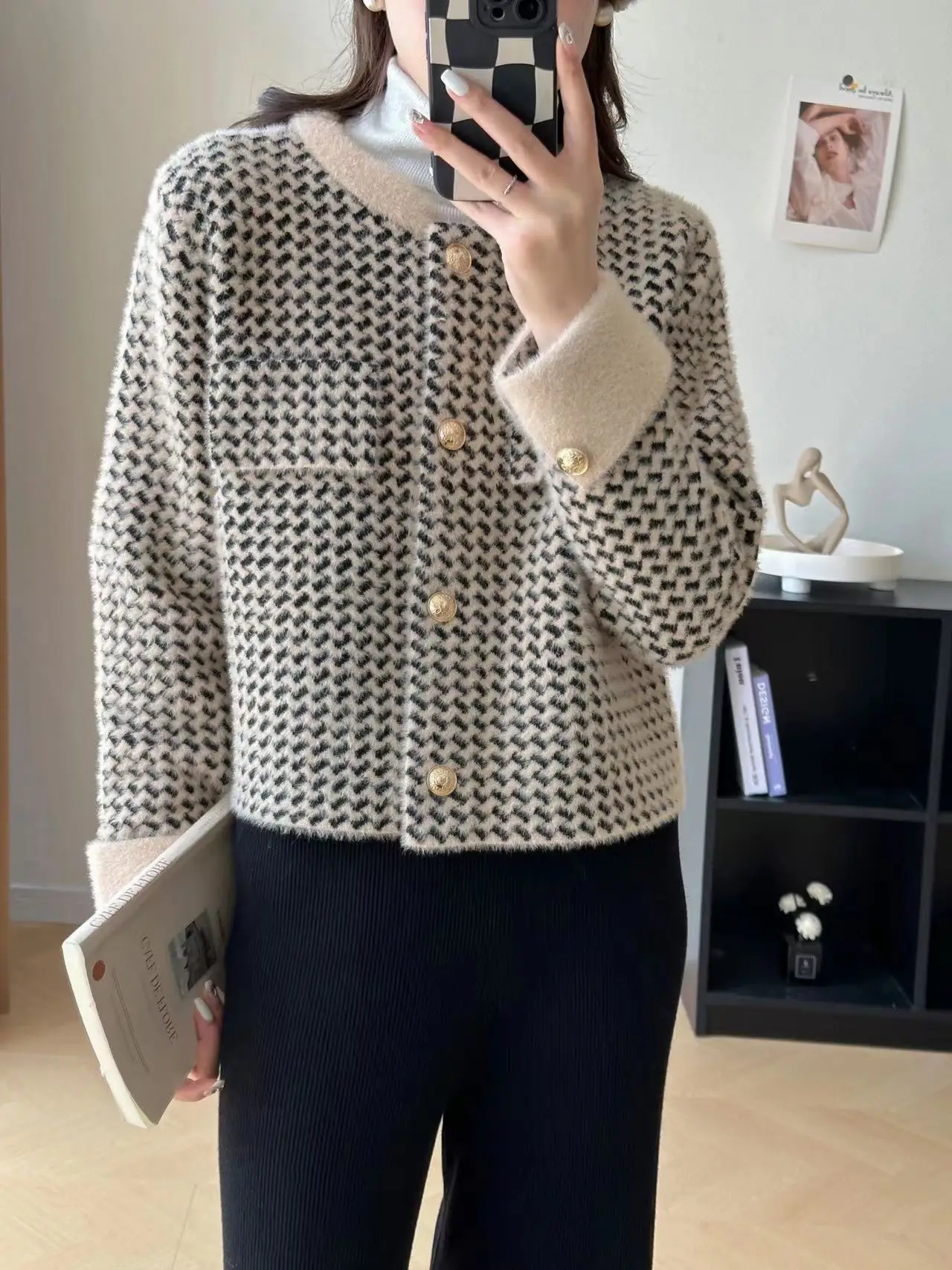 

Tweed Jacket Brown Womens Summer Lightweight Mesh Breathable Loose-Fitting Active Recreation Athletic Fitness Gym Exercise Daily