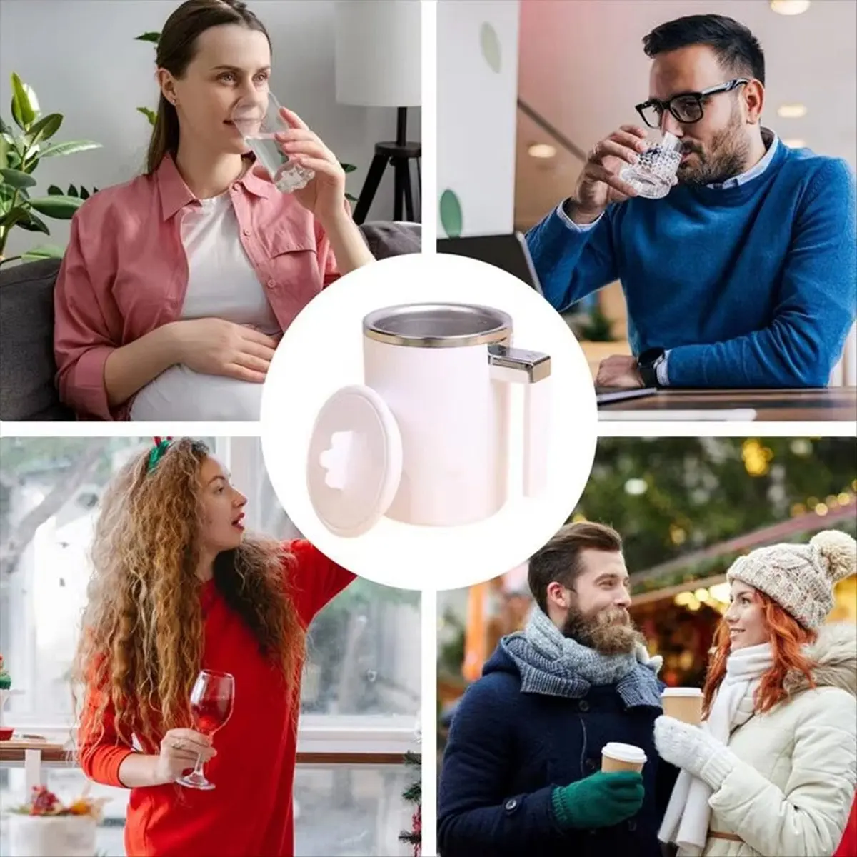 2026 NEW 350ml Automatic Stirring Magnetic Mug Rechargeabl Model Stirring Coffee Cup Electric Stirring Cup Lazy Rotating Cup