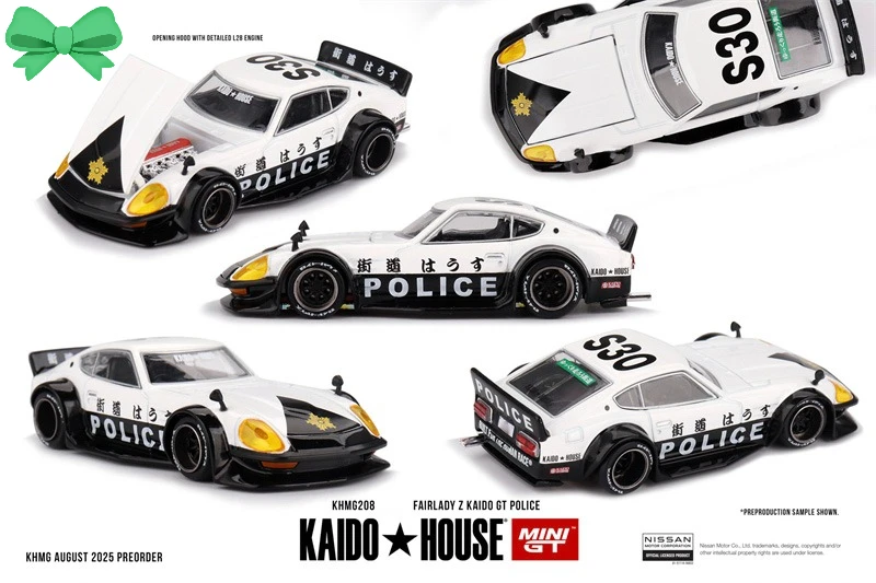

Коллекционная модель автомобиля Kaido House x MINI GT 1:64 Fairlady Z Kaido GT Police /NSX Kaido Test Car Spec V1 из сплава