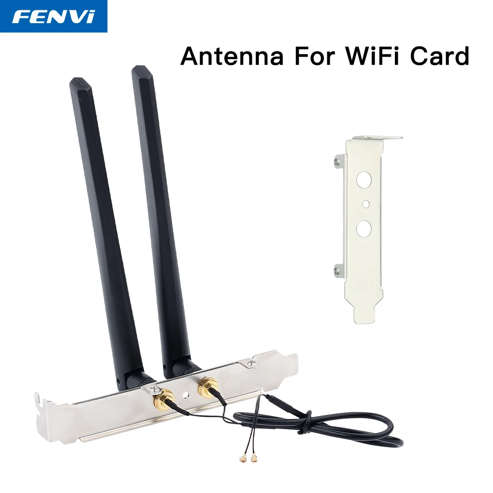 RP-SMA External Antenna Set 5GHz 2.4GHz Dual Band M.2 IPEX MHF4 U.fl Cable to RP-SMA Pigtail WiFi Card For Intel AX210