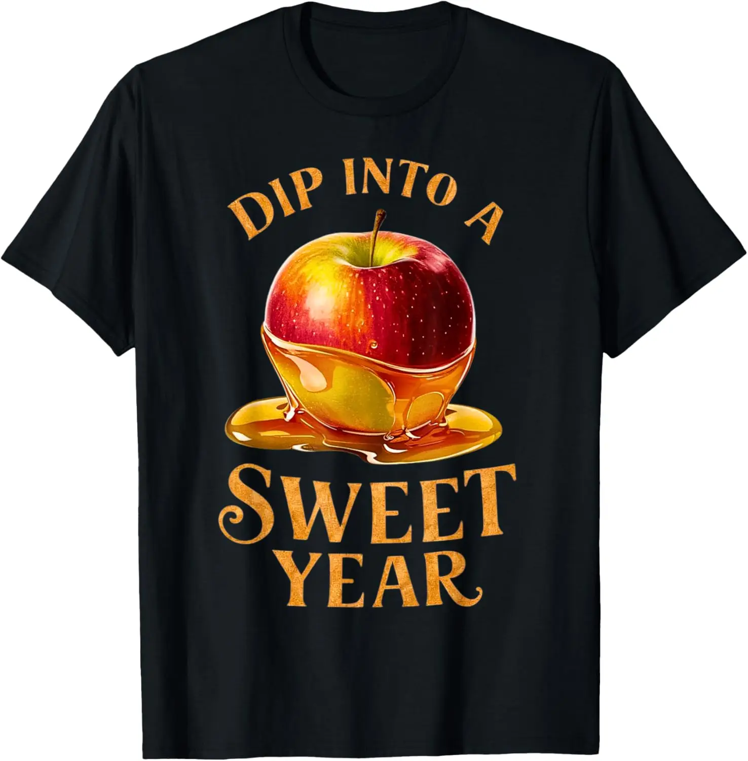 

Rosh Hashanah Jewish New Year Shana Tova Apple Honey 5785 T-Shirt