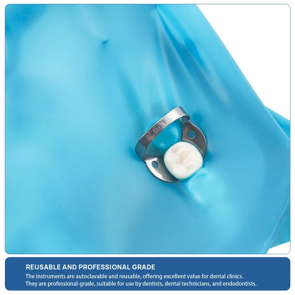 

Dental Rubber Dam Clamps - Stainless Steel Endodontic Clips for Restorative Dentistry, Isolation Barrier Instruments