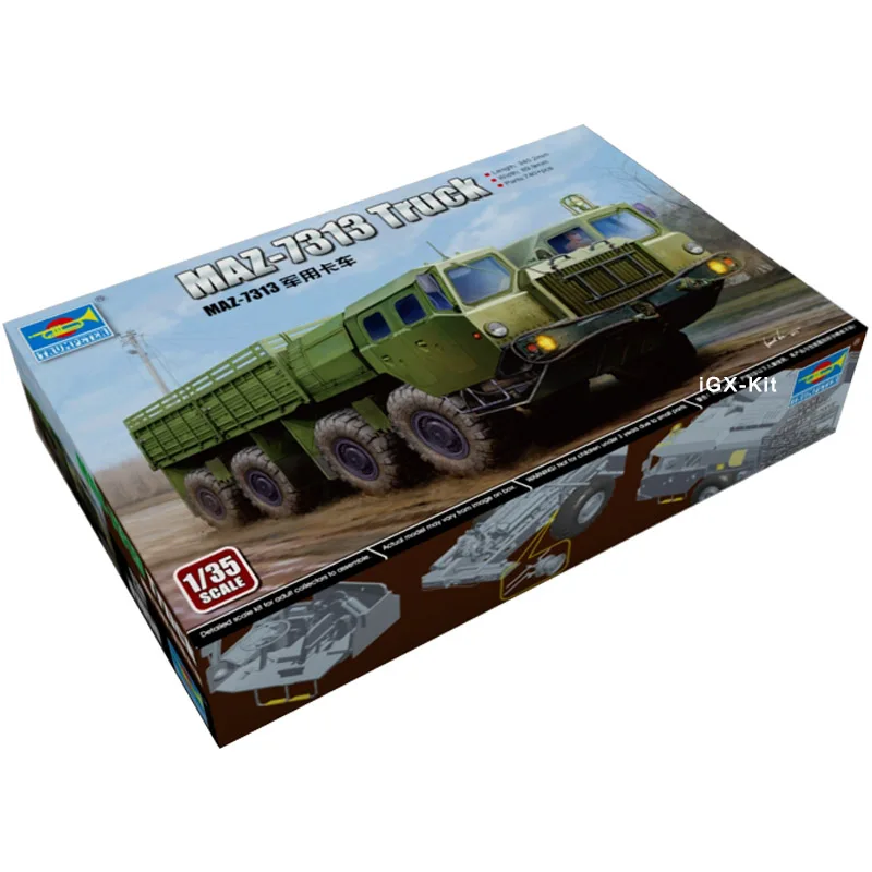 

Trumpeter 01050 1/35 Russian MAZ-7313 MAZ7313 Truck Military Vehicle Children Gift Toy Plastic Assembly Building Model Kit