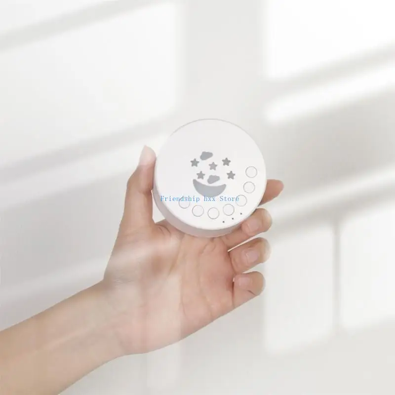 F1CB آلة الضوضاء البيضاء آلة الصوت الطفل المحمولة آلة الضوضاء للطفل الكبار النوم قابلة للشحن 18 أصوات مهدئة هدية