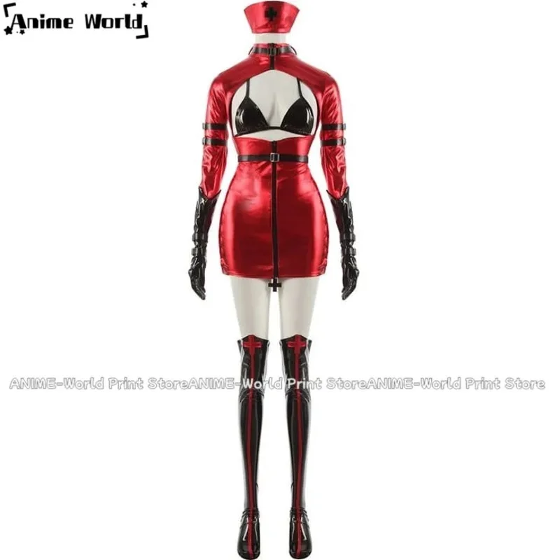 

《Custom Size》Unisex Anime Date A Live Tokisaki Kurumi Nurse Cosplay Costumes Outfit Halloweenb;4.f'7;j,3'