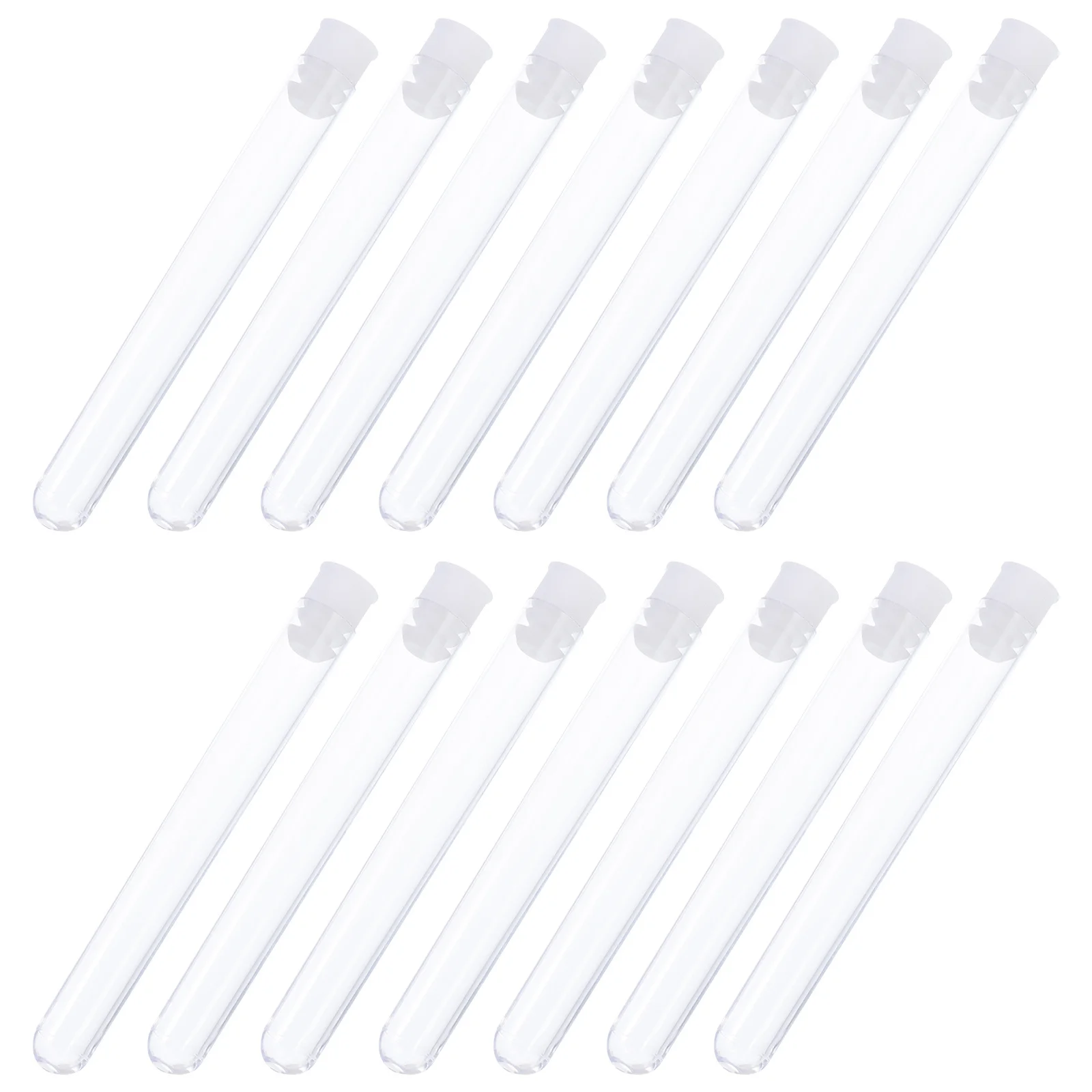 100 قطعة أنابيب اختبار شفافة أنابيب مختبر بلاستيكية عالية الجودة لتجارب العلم قوارير تخزين مقاومة للتسرب أنبوب اختبار #3