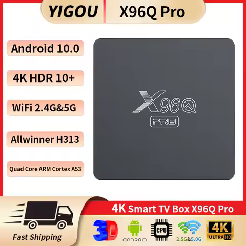 X96Q Pro Android 10.0 Smart TV Box Allwinner H313 Quad Core 2.4G Wifi 4K Media Player 2GB16GB Google Player X96Q PRO Set Top Box