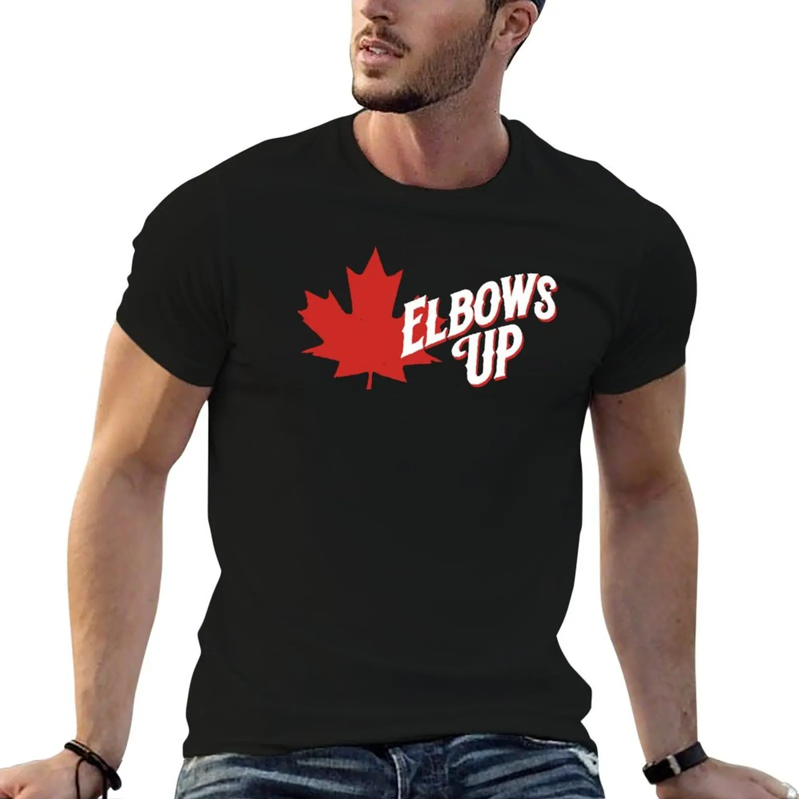 Canadian Elbows Up T-Shirt cotton graphic tees customizeds mens t shirt
