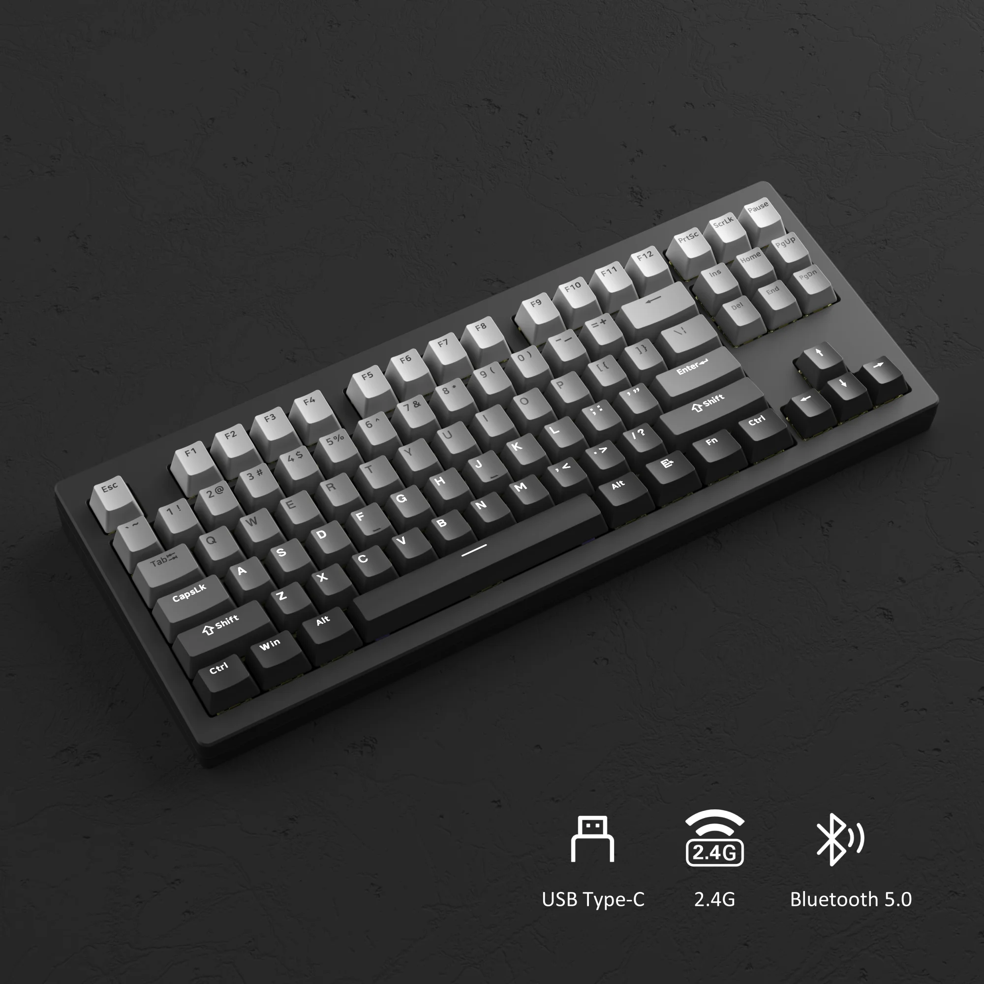 Imagem -06 - Akko-monsgeek M3w v3 Teclado Mecânico Teclado para Jogos sem Fio Montagem de Junta Hot Swap Rgb 2.4g Usb bt 5.0 Tri-mode 87 Chaves kl 2.4g