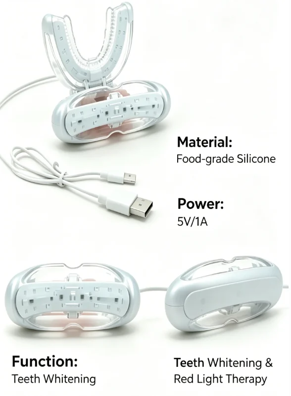 ledライト650nm赤外線装置、usbインターフェース、いつでも口腔および歯科疾患を治療、虫歯を予防します。