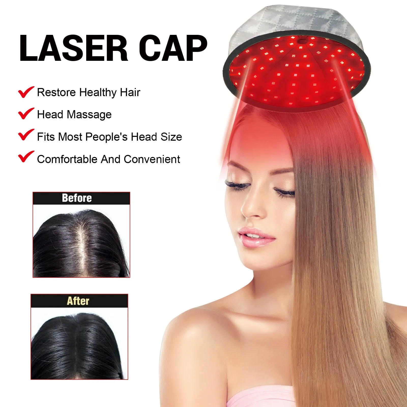 

Hair Steamer Deep Conditioning Heat For Men And Women, Adjustable Hair Care Heating With Intelligent , Nourishing Hat