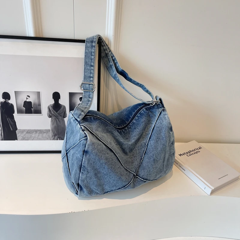 

Commuting Denim Zipper Women's Shoulder Bags Casual Ladies Crossbody Bags on Sale 2024 New Free Shipping Bolsas Para Mujeres