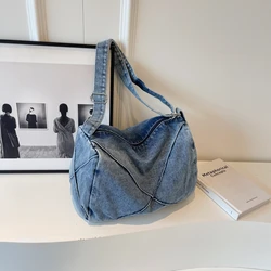 Commuting Denim Zipper Women's Shoulder Bags Casual Ladies Crossbody Bags on Sale 2024 New Free Shipping Bolsas Para Mujeres