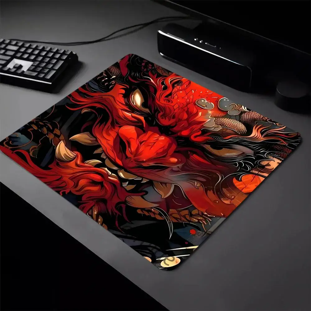 

Dragon Art Mouse Pad Square Computer Office Game Table Mats Rubber Anti-slip Laptop Mousepads 45x40 Large 22x18 Small Desk Pads