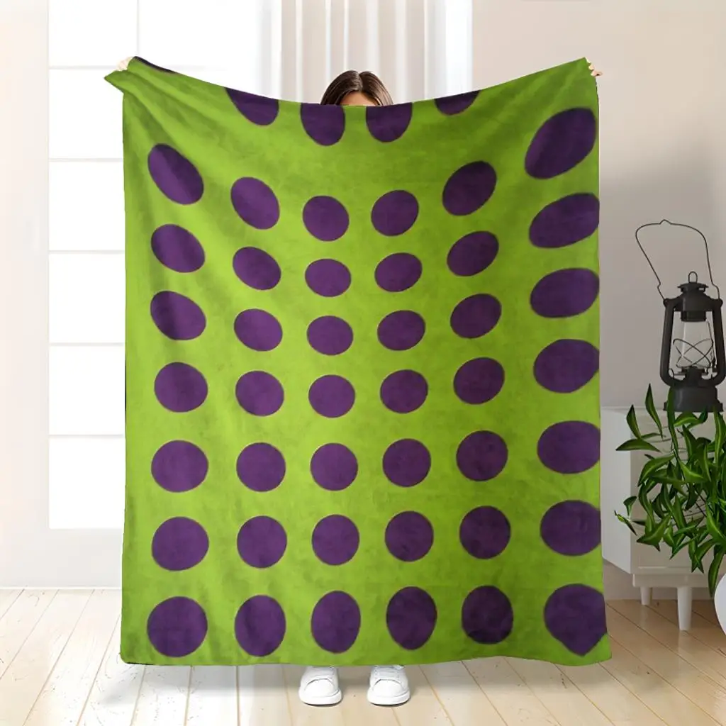 Soft Polka Dot Blanket Throw Green Purple Microfiber Flannel Cozy Winter Decor Giant 150x200cm Bed Couch Throw