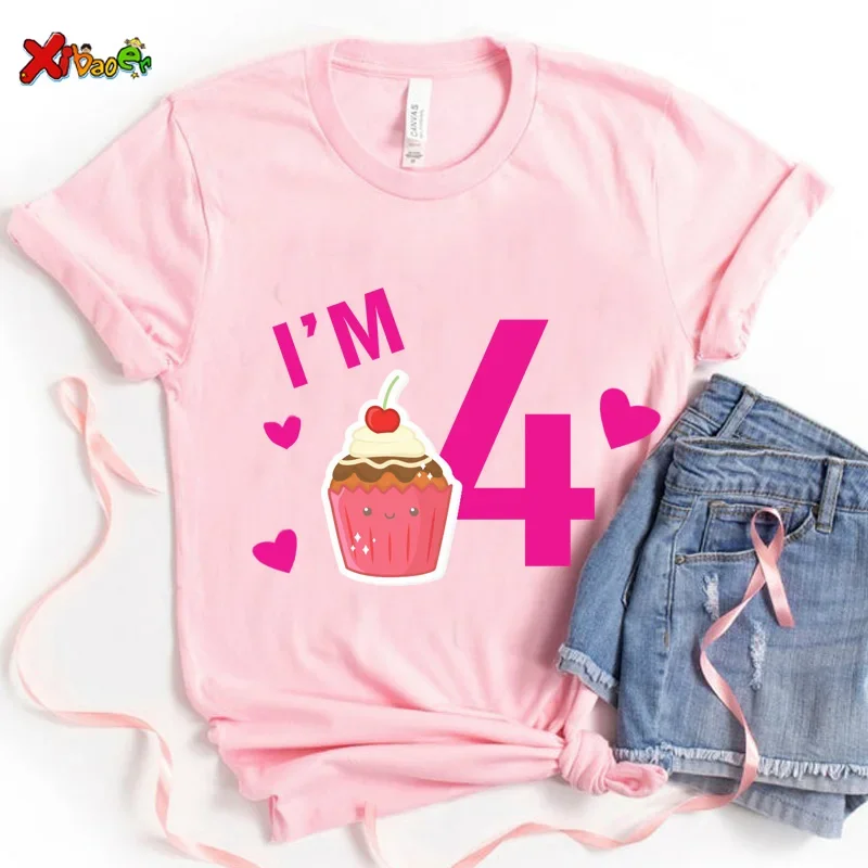 

Kids Clothes Custom Short Sleeve Birthday T Shirt Boyfriend T-shirt Personalized Name Girls Clothing Tshirt Summer Baby Children