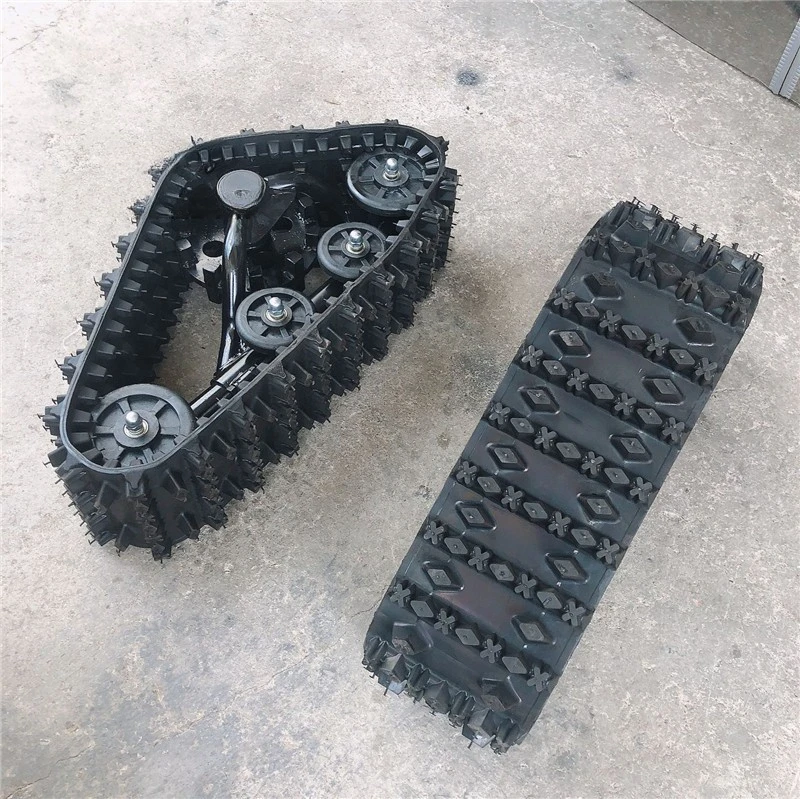 Suitable for refitting accessories of four-wheeled snowmobile big bull ATV, and anti-skid triangular crawler sled tire.