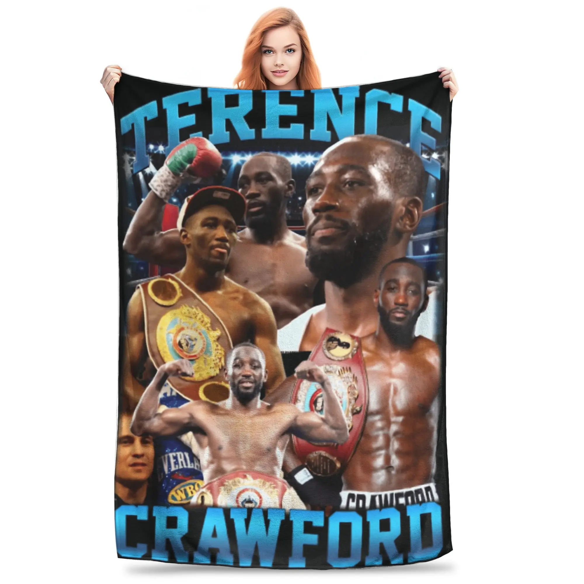 

Super Warm BlanketKids Adult Picnic Terence Crawford Throw Blanket Flannel Bedspread For Outdoor Fluffy Sofa Bed Cover
