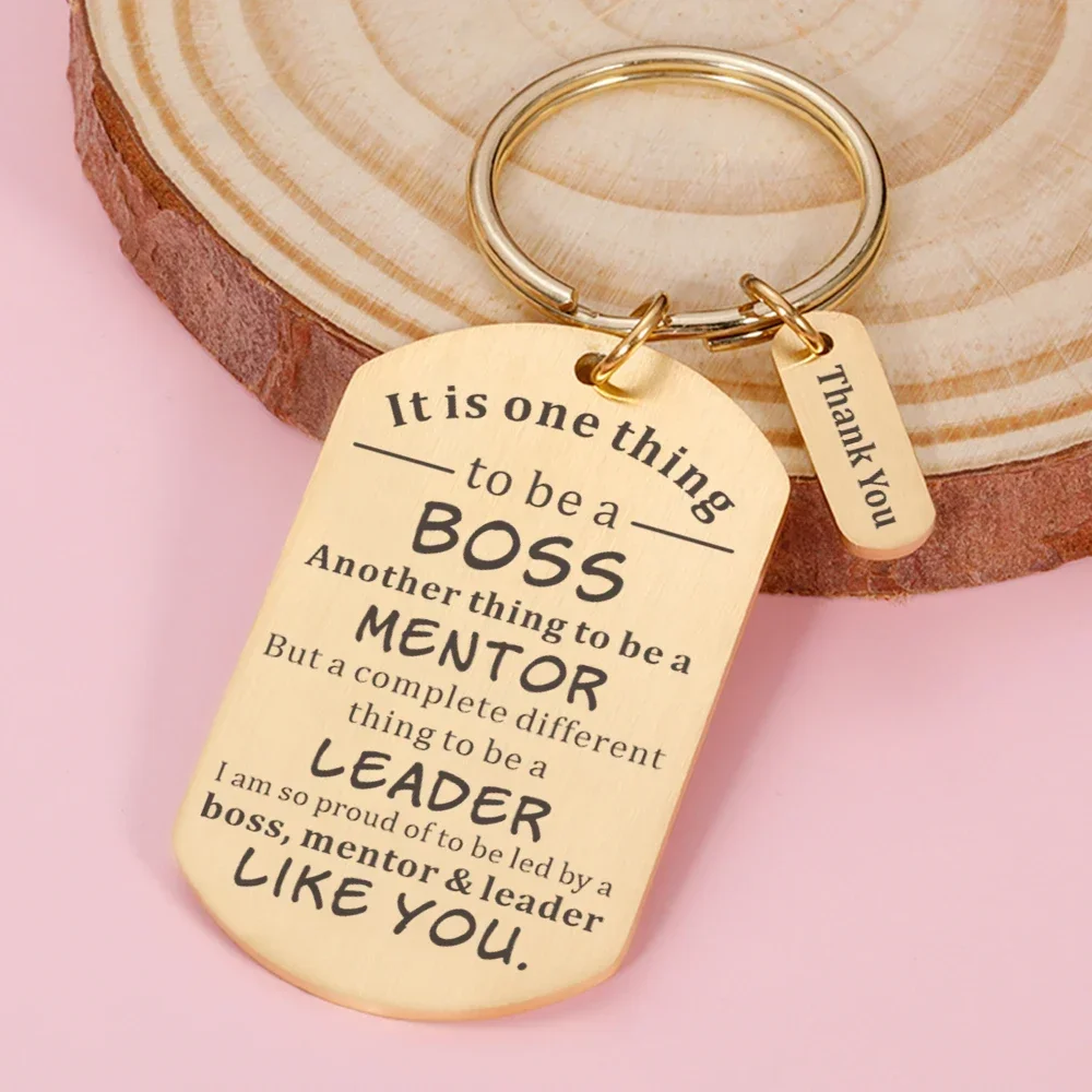 Boss Day Gifts for Women Men Office Keychain Thank You Boss Gift for Lady Coworker Mentor Supervisor Leader Birthday Present